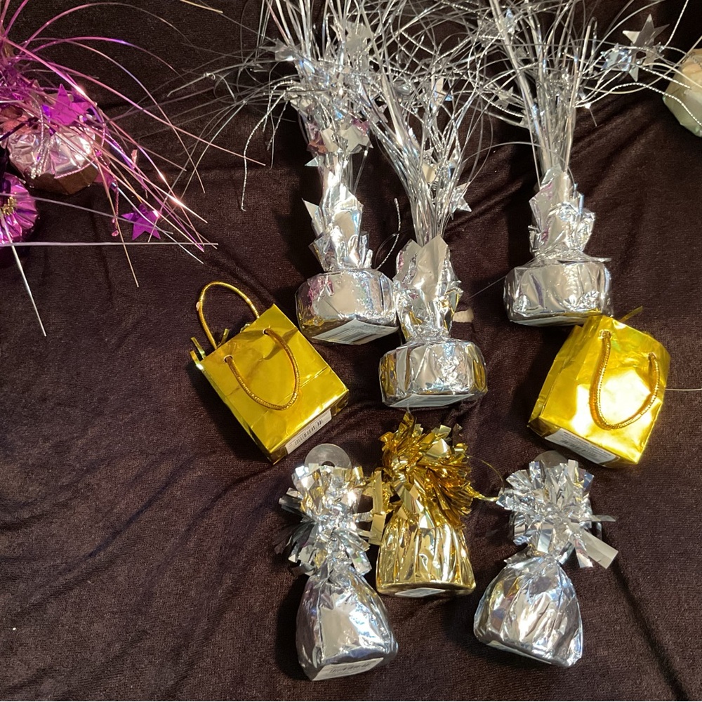 (8) Metallic Gold and Silver Party Table Centerpieces (#2)